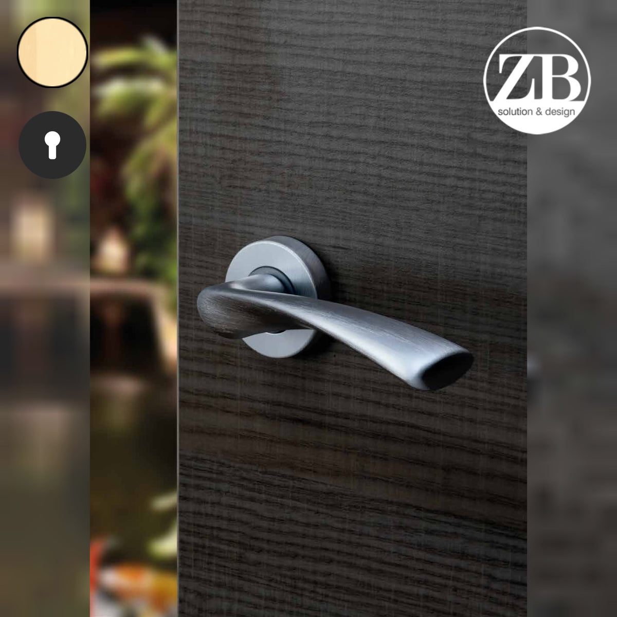 ZB - Maniglie Ala - Maniglia per porta interna - OTO - Ottonato / Tonda / Yale