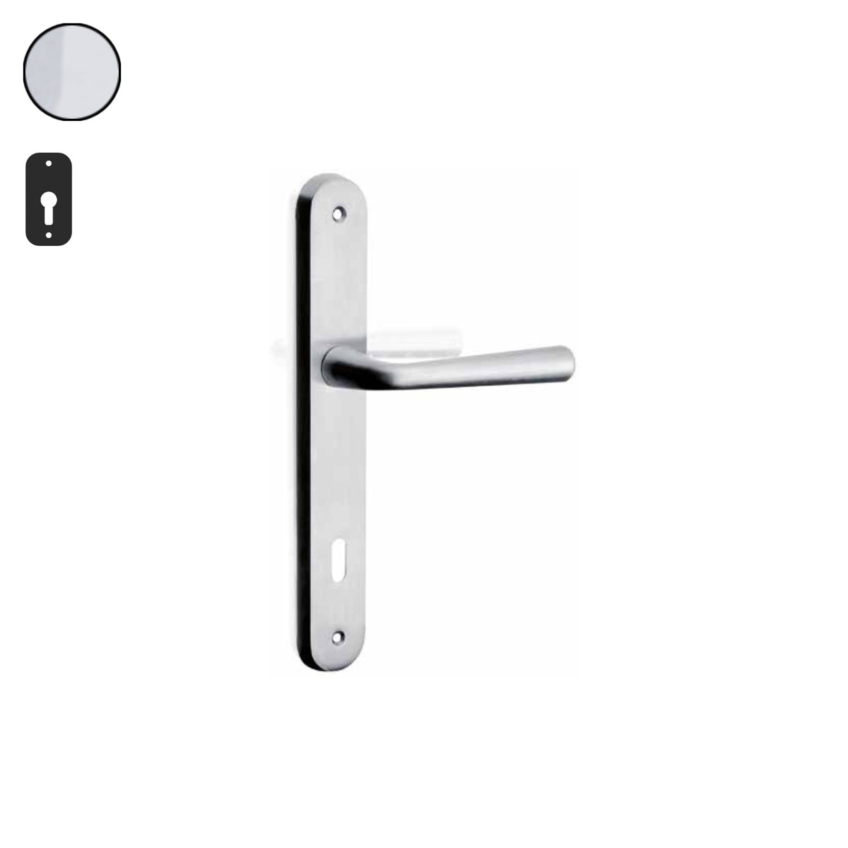 ZB - Maniglie Aster - Maniglia per porta interna - CLS - Cromo lucido / cromo satinato / Placca 250x38 mm / Yale 85