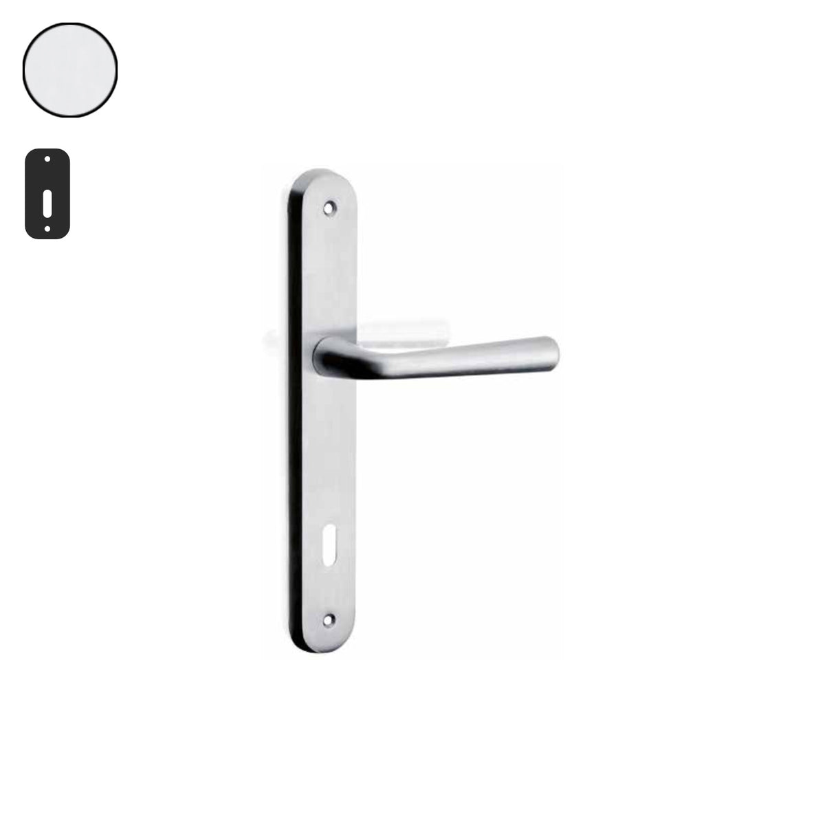 ZB - Maniglie Aster - Maniglia per porta interna - CRS - Cromo satinato / Placca 250x38 mm / Patent 70