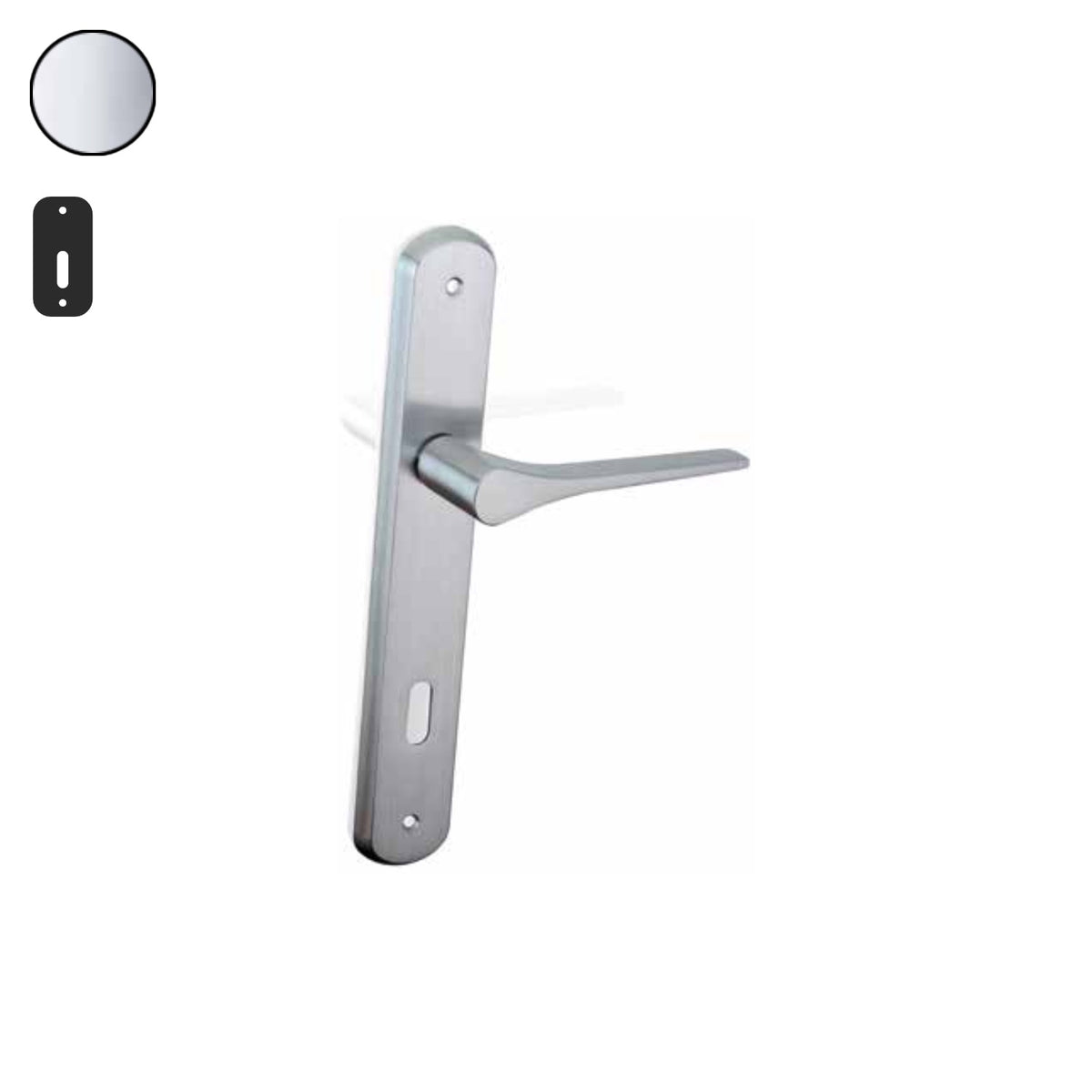 ZB - Maniglie Blade - Maniglia per porta interna - CRL - Cromo lucido / Placca 248x40 mm / Patent 70