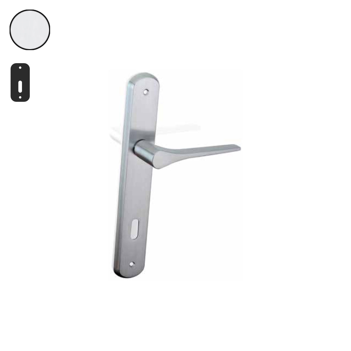 ZB - Maniglie Blade - Maniglia per porta interna - CRS - Cromo satinato / Placca 248x40 mm / Patent 70