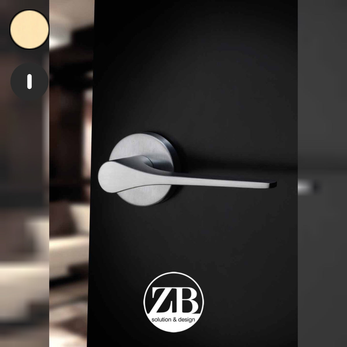 ZB - Maniglie Blade - Maniglia per porta interna - OLV - Ottone lucido verniciato / Tonda / Patent