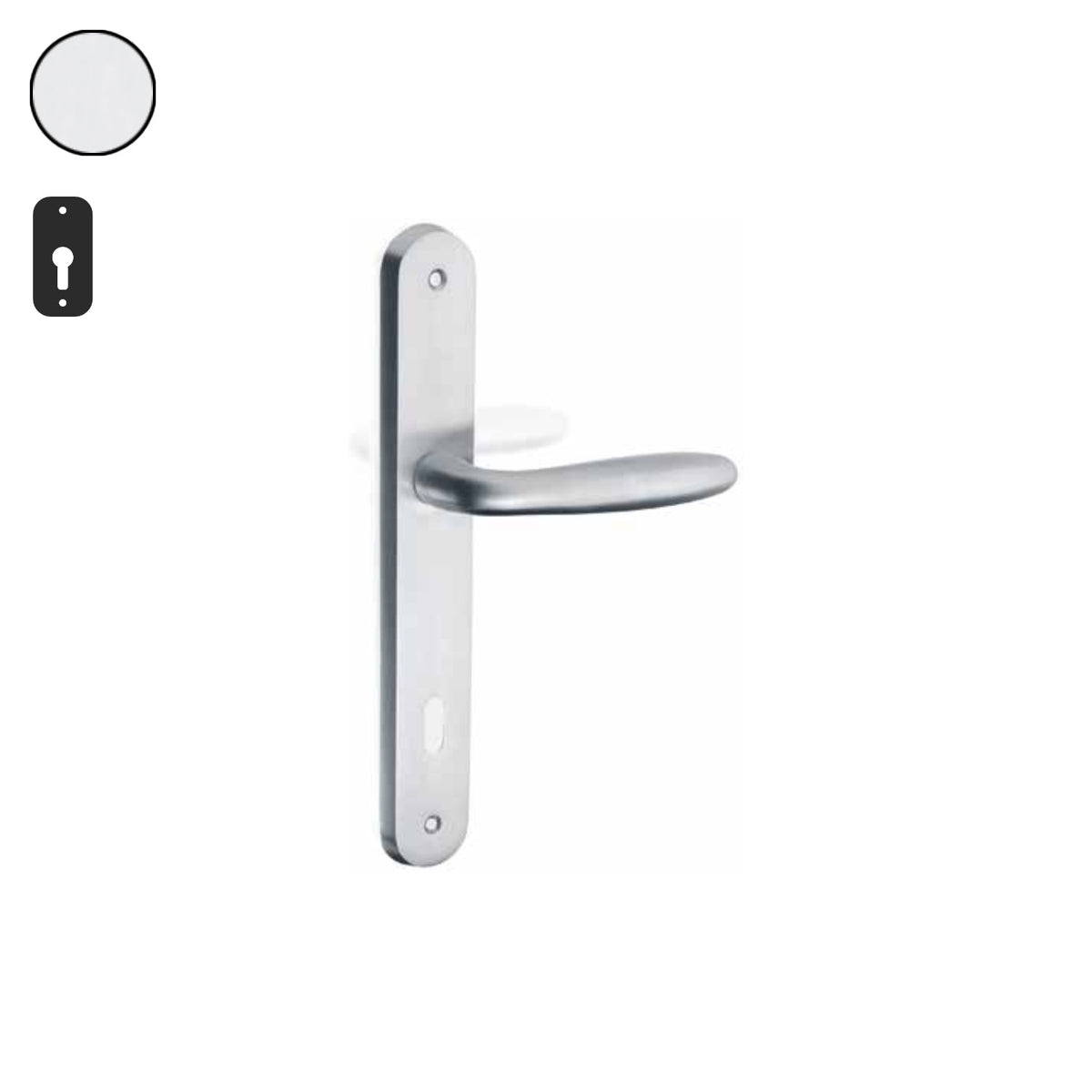 ZB - Maniglie Botti - Maniglia per porta interna - CRS - Cromo satinato / Placca 250x38 mm / Yale 85