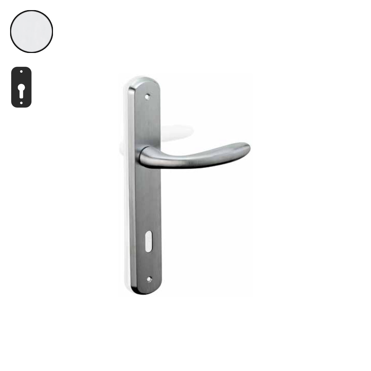 ZB - Maniglie Dedalo - Maniglia per porta interna - CRS - Cromo satinato / Placca 250x38 mm / Yale 85