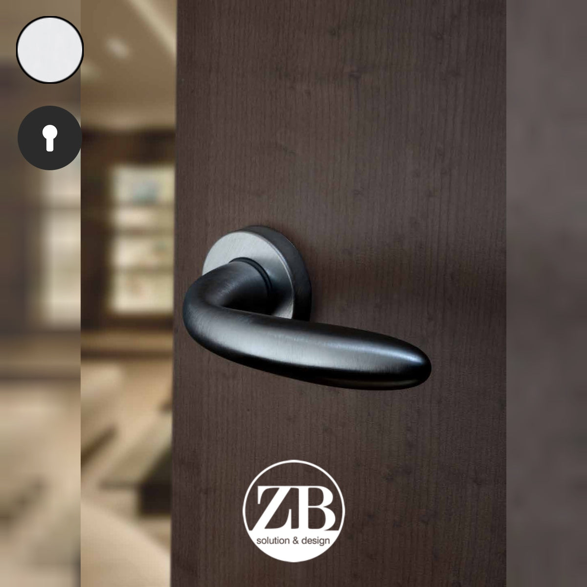 ZB - Maniglie Dedalo - Maniglia per porta interna - CRS - Cromo satinato / Tonda / Yale