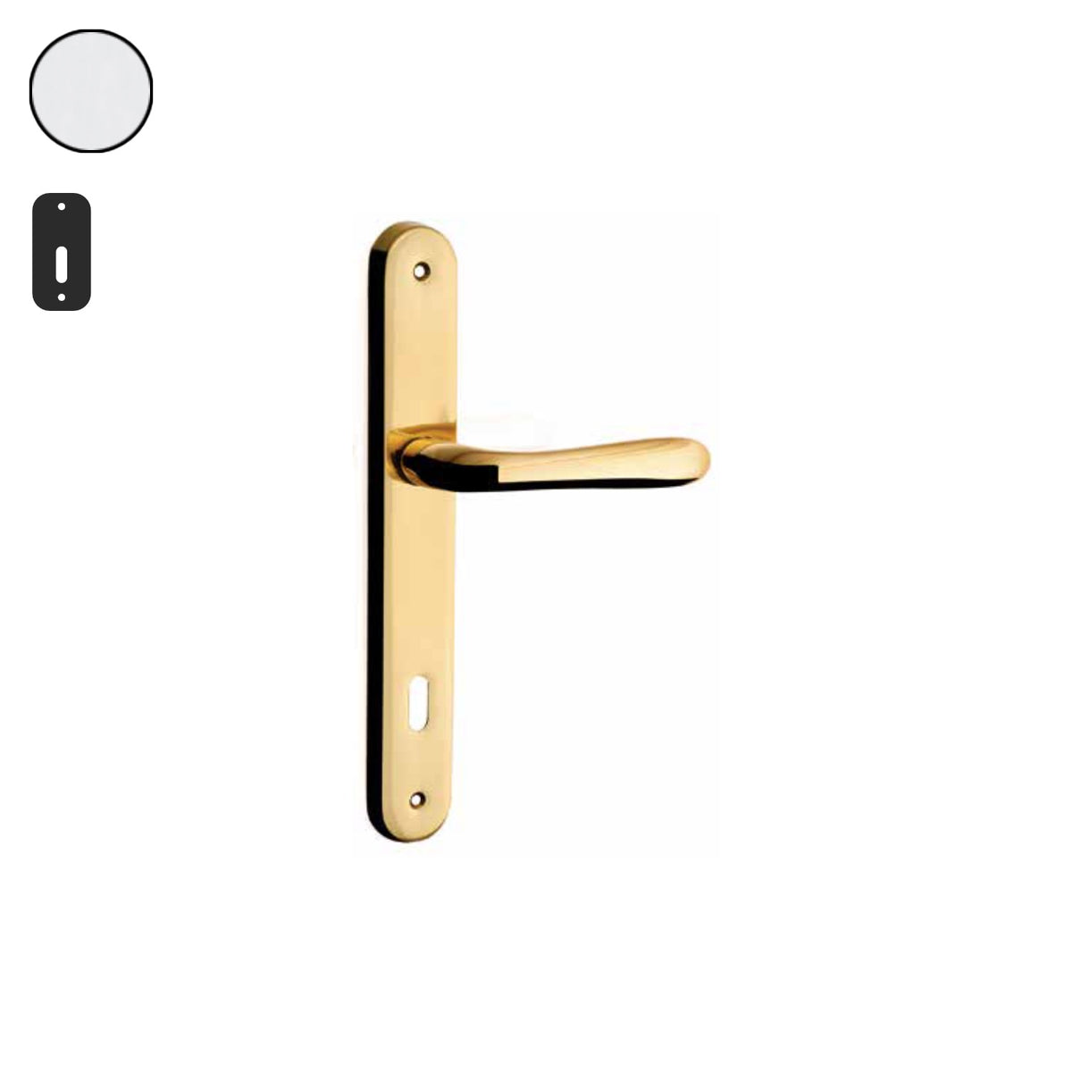 ZB - Maniglie Desy - Maniglia per porta interna - CRS - Cromo satinato / Placca 250x38 mm / Patent 70