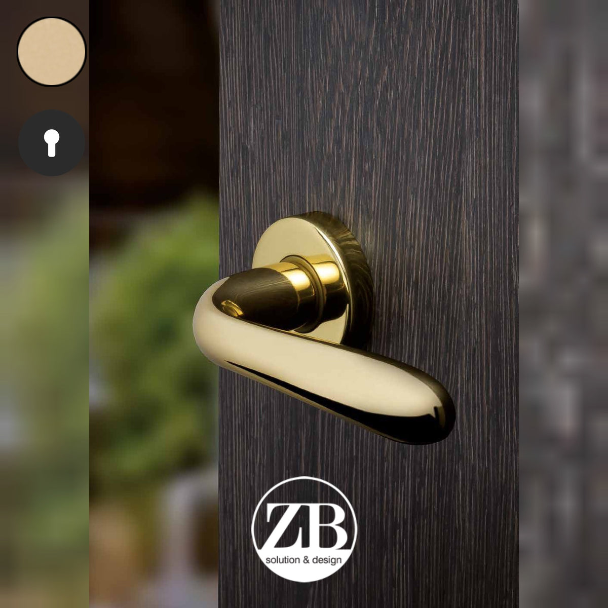 ZB - Maniglie Desy - Maniglia per porta interna - OSV - Ottone satinato verniciato / Tonda / Yale