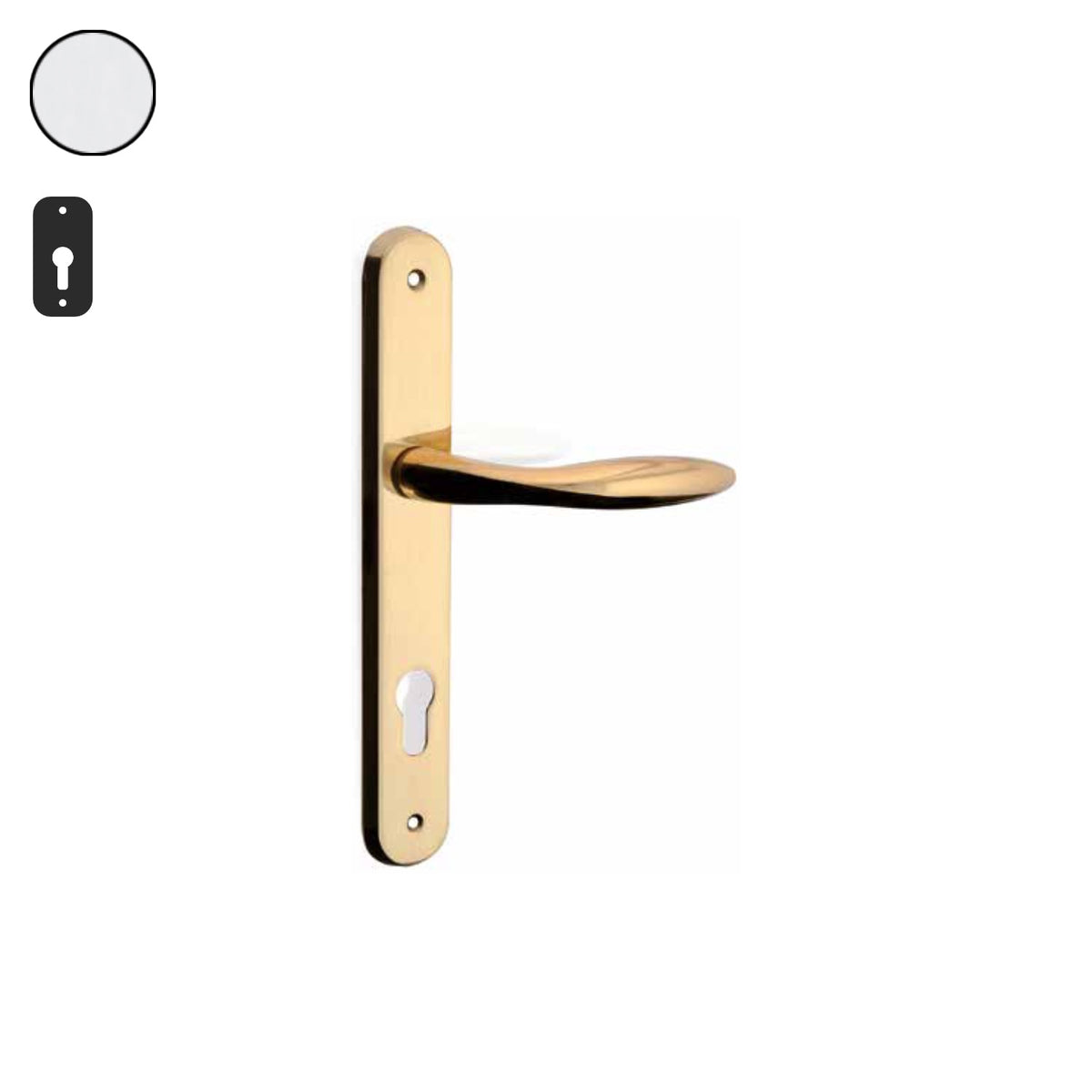 ZB - Maniglie Dodi - Maniglia per porta interna - CRS - Cromo satinato / Placca 250x38 mm / Yale 85