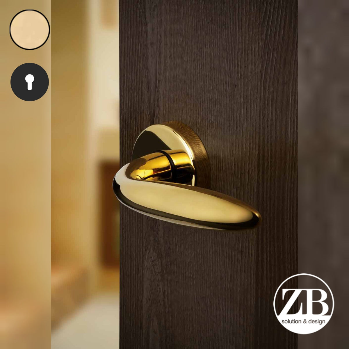 ZB - Maniglie Dodi - Maniglia per porta interna - PVD - Physical Vapour Deposition / Tonda / Yale