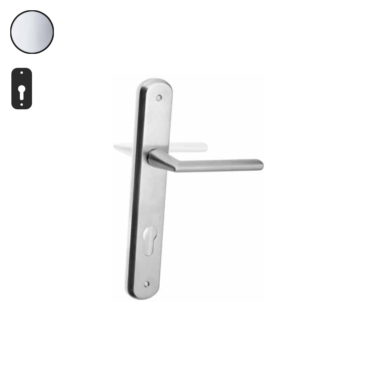 ZB - Maniglie Element - Maniglia per porta interna - CRL - Cromo lucido / Placca 250x38 mm / Yale 85
