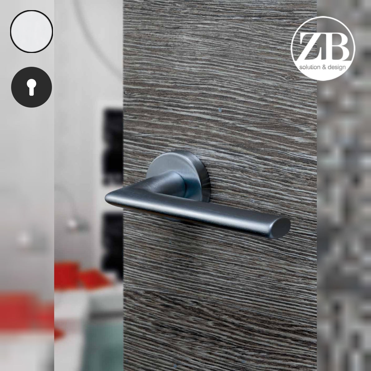 ZB - Maniglie Element - Maniglia per porta interna - CRS - Cromo satinato / Tonda / Yale