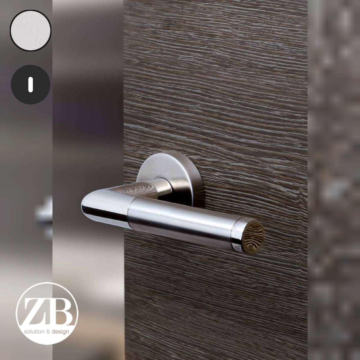 ZB - Maniglie Elle - Maniglia per porta interna - ILS - Acciaio inox lucido/satinato / Tonda / Patent