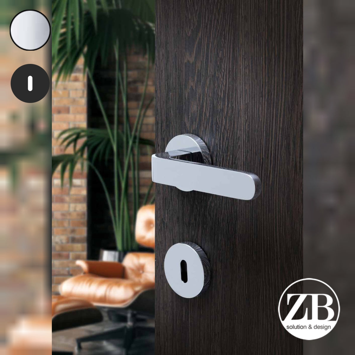 ZB - Maniglie First - Maniglia per porta interna - CRL - Cromo lucido / Tonda / Patent