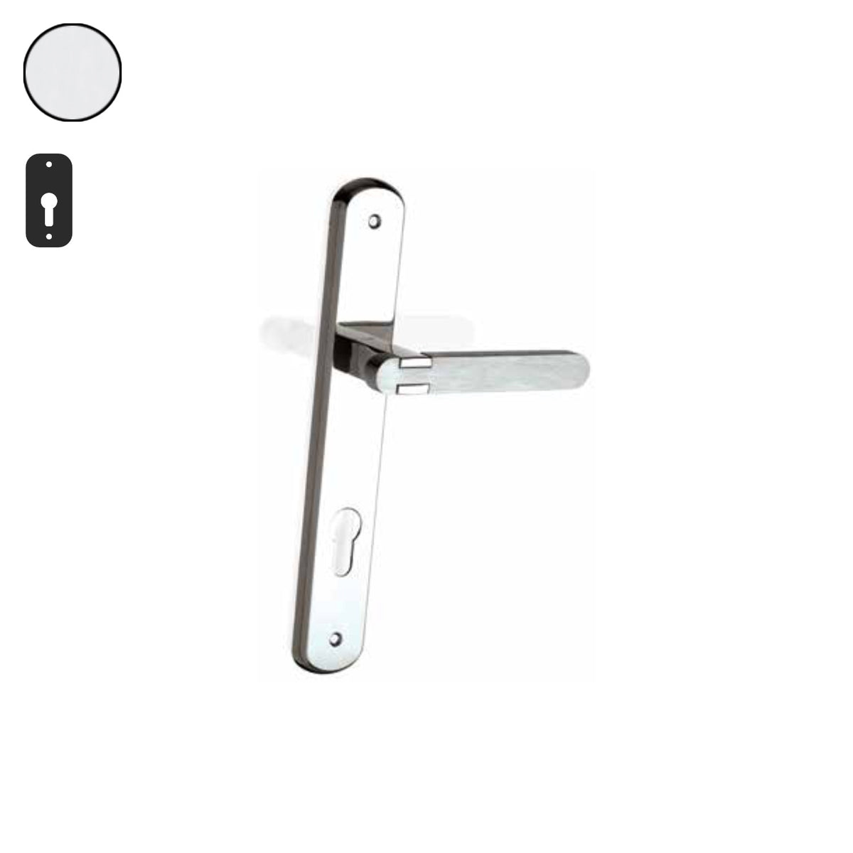 ZB - Maniglie Inside - Maniglia per porta interna - CRS - Cromo satinato / Placca 250x40 mm / Yale 85
