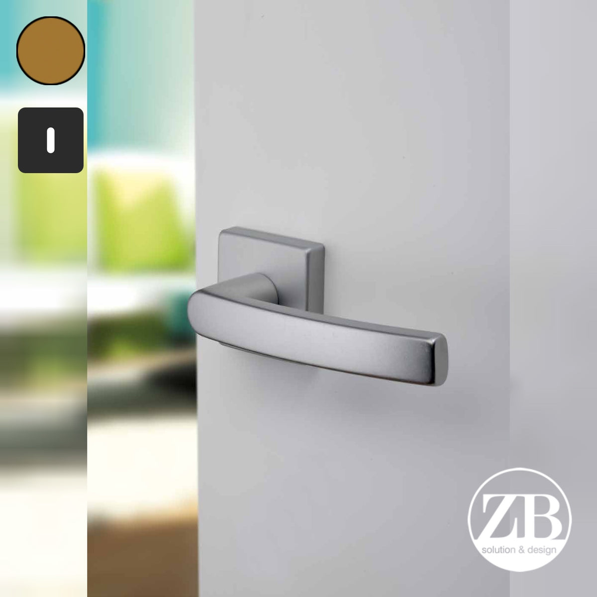 ZB - Maniglie London - Maniglia per porta interna - BRO - Bronzo F4 anodizzato / Quadra / Patent