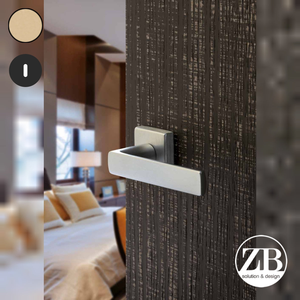 ZB - Maniglie Mariella - Maniglia per porta interna - OSV - Ottone satinato verniciato / Tonda / Patent