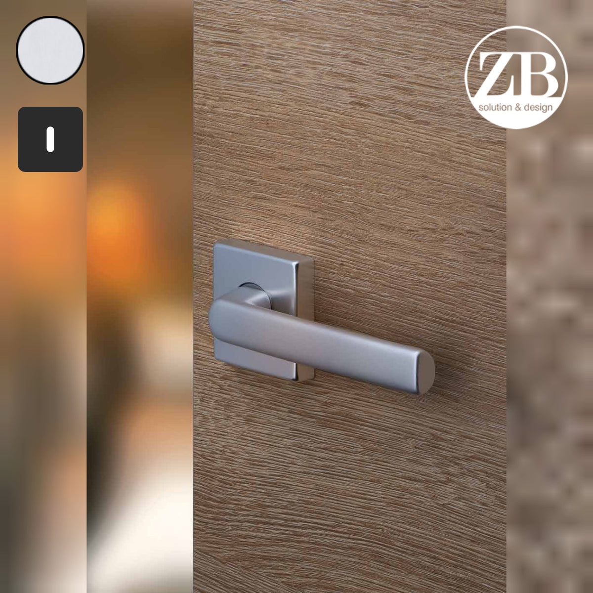 ZB - Maniglie Milly - Maniglia per porta interna - ARG - Argento F1 anodizzato / Quadra / Patent