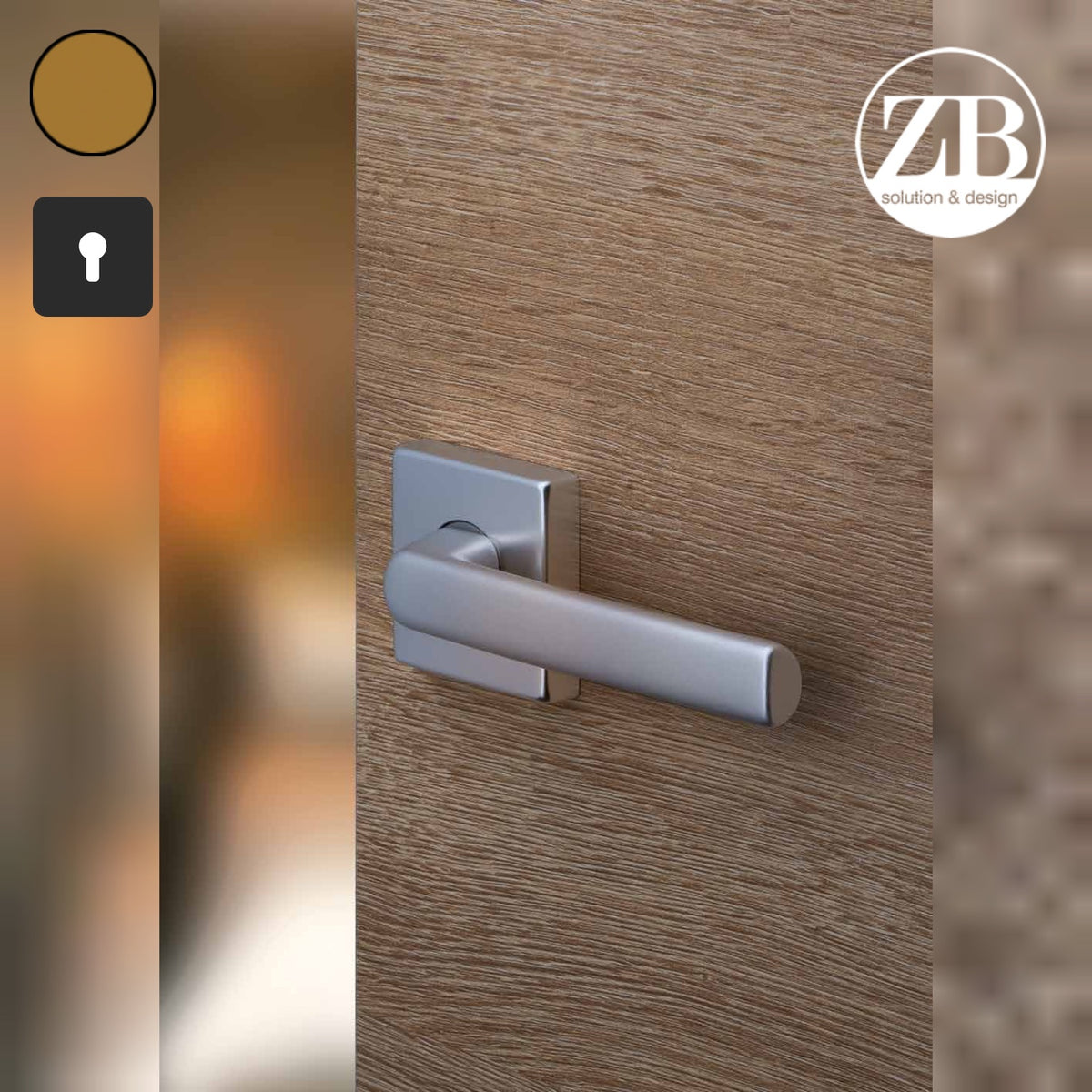 ZB - Maniglie Milly - Maniglia per porta interna - BRO - Bronzo F4 anodizzato / Quadra / Yale