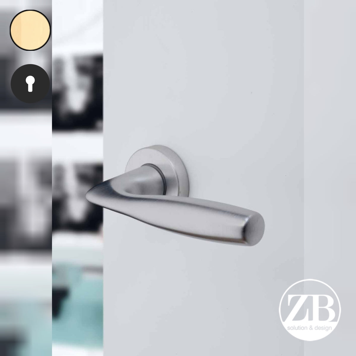 ZB - Maniglie Moira - Maniglia per porta interna - OTO - Ottonato / Tonda / Yale