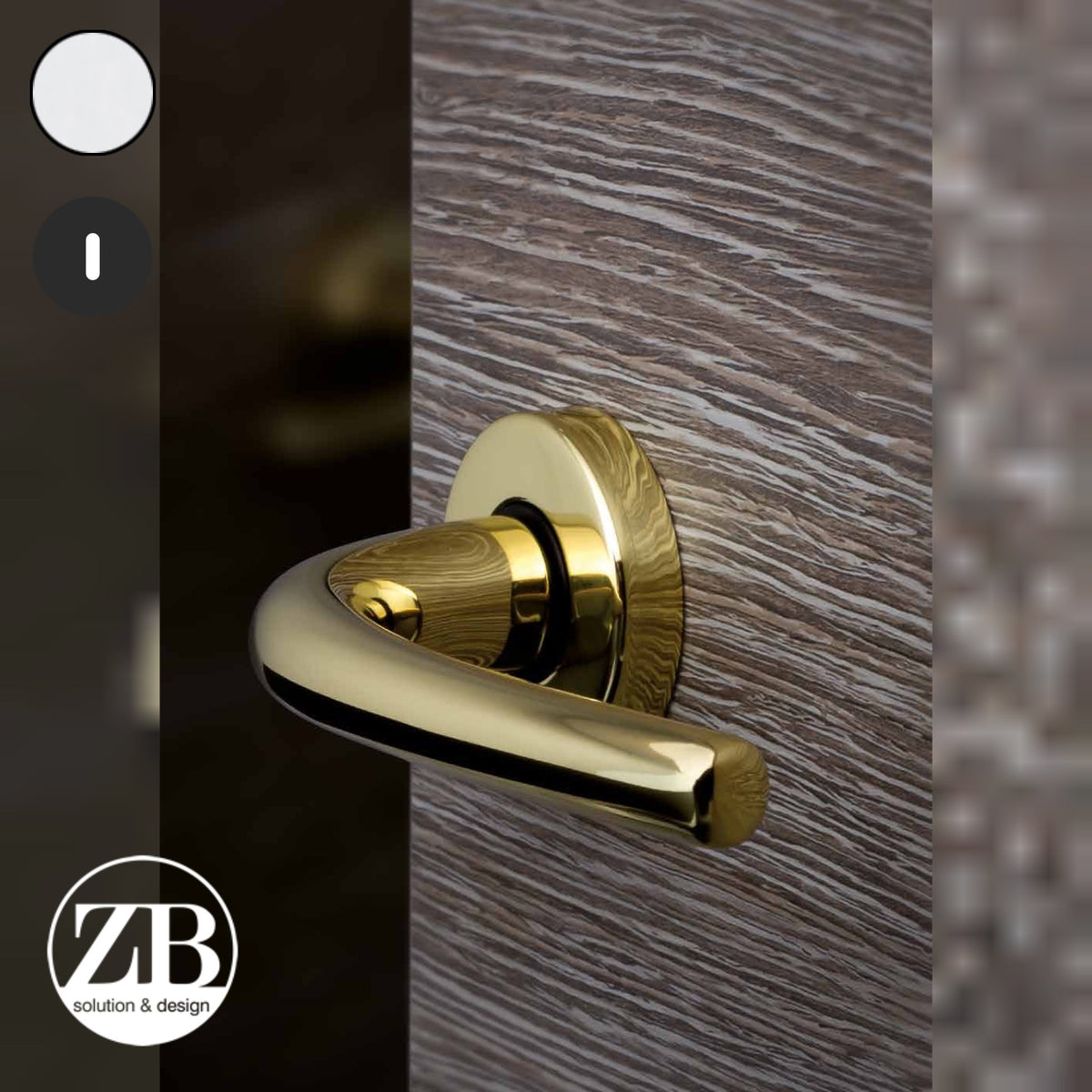ZB - Maniglie Niky - Maniglia per porta interna - CRS - Cromo satinato / Tonda / Patent