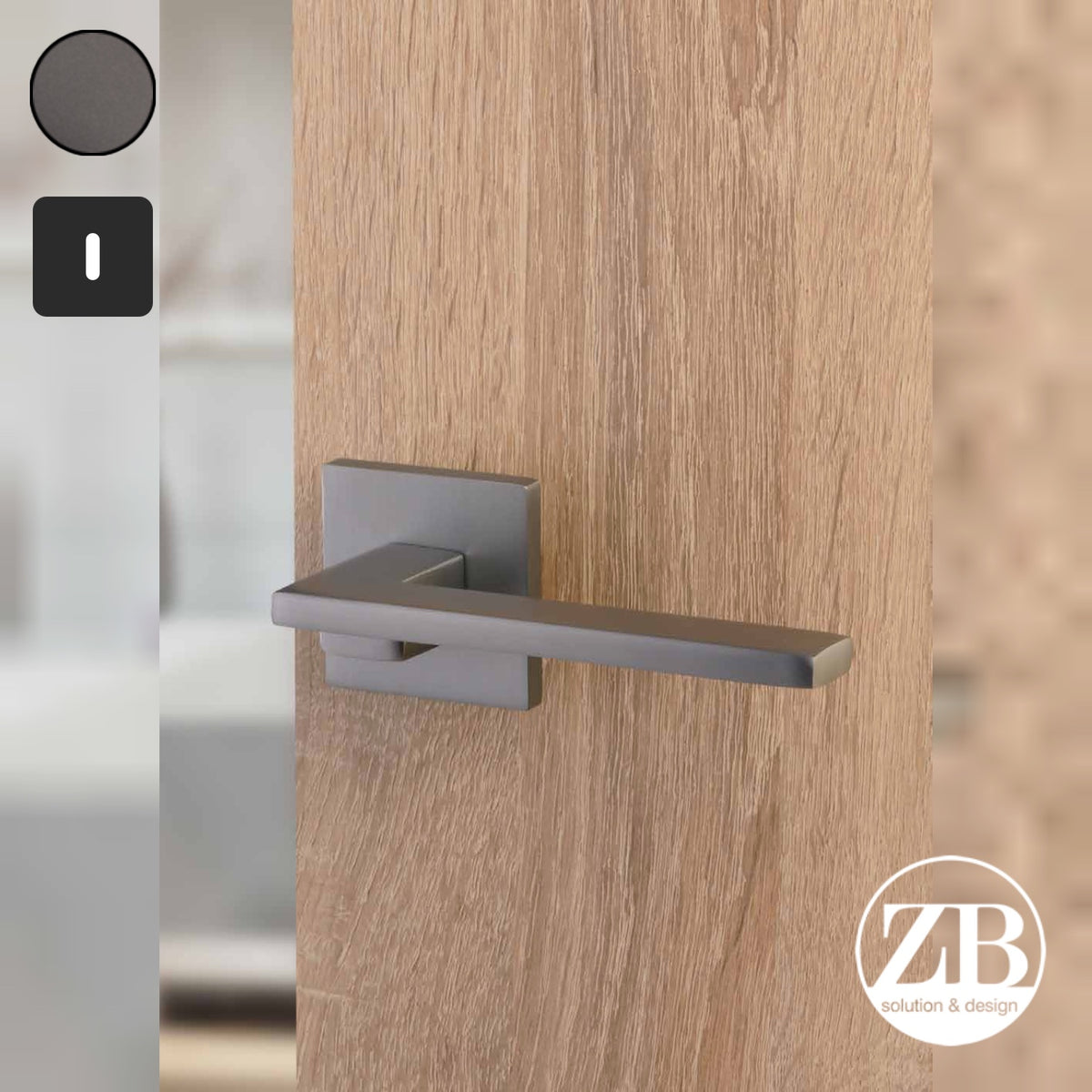 ZB - Maniglie Pale - Maniglia per porta interna - ANT - Antracite / Quadra / Patent