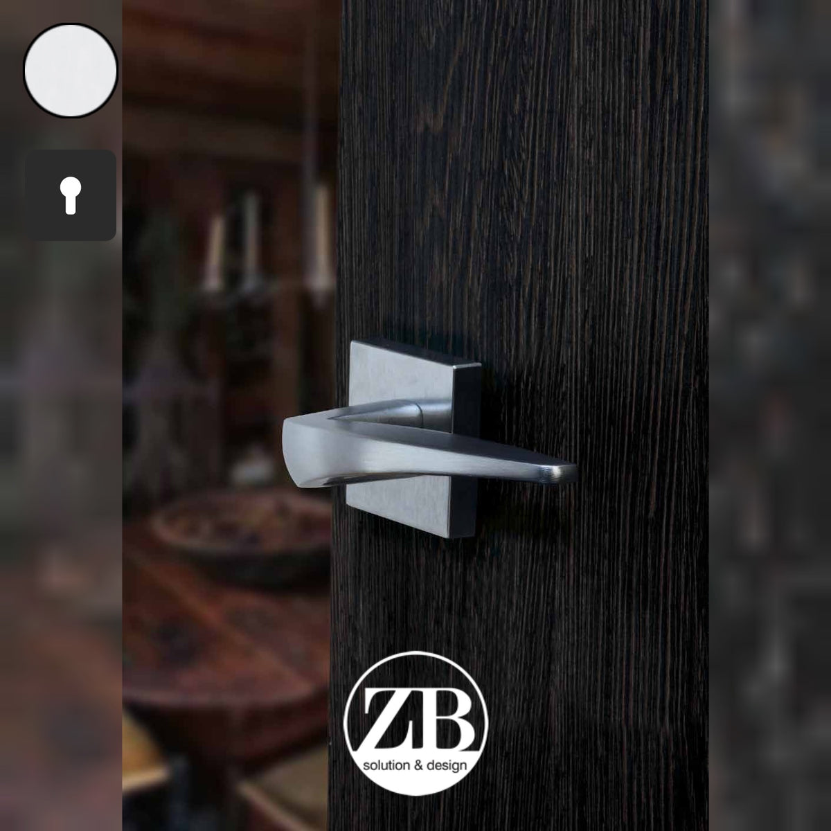 ZB - Maniglie Pellikan - Maniglia per porta interna - CRS - Cromo satinato / Quadra / Yale