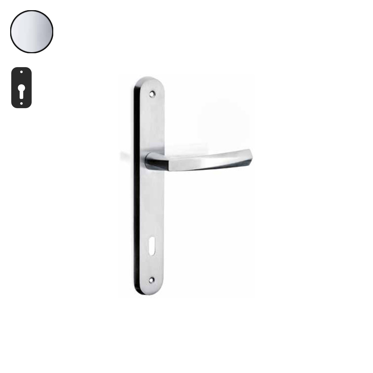 ZB - Maniglie Phoenix - Maniglia per porta interna - CRL - Cromo lucido / Placca 250x38 mm / Yale 85