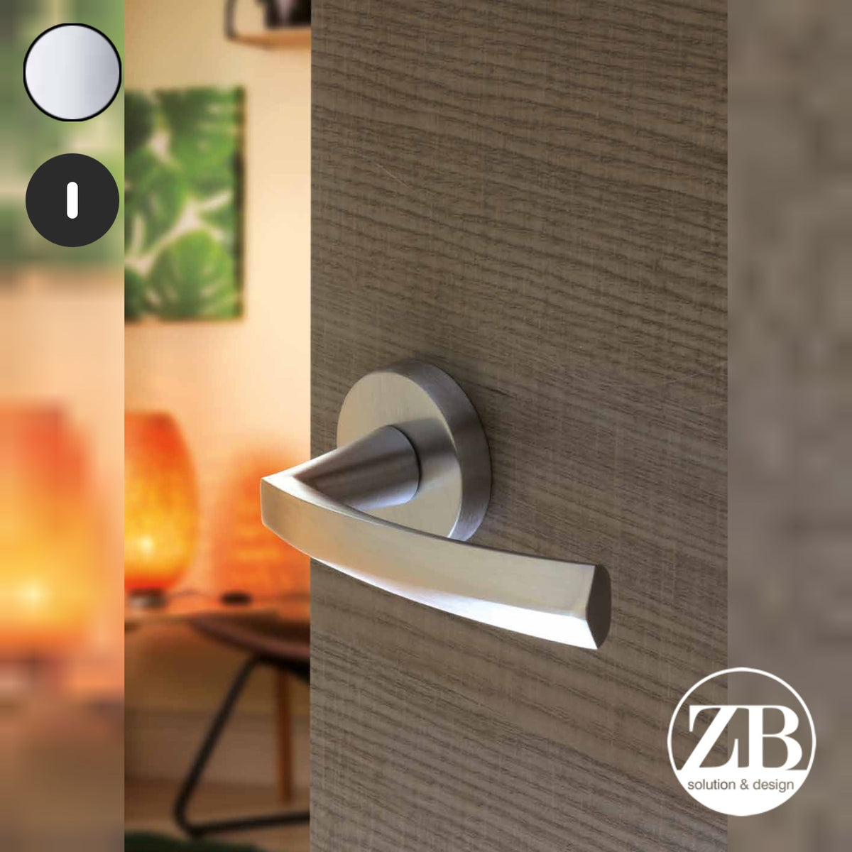 ZB - Maniglie Phoenix - Maniglia per porta interna - CRL - Cromo lucido / Tonda / Patent
