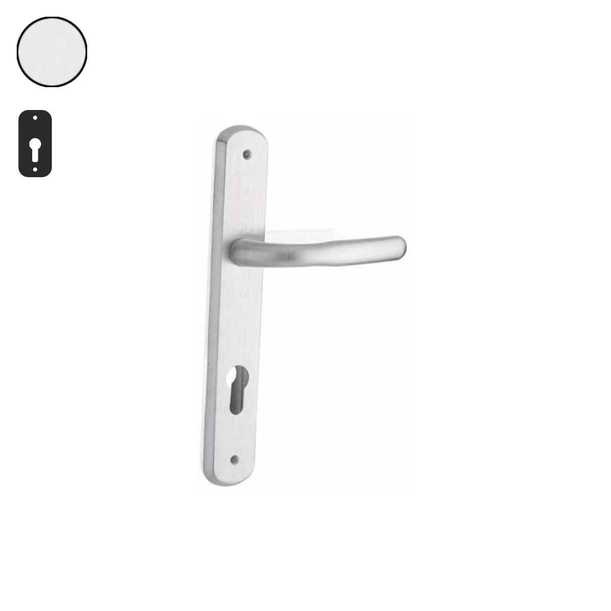ZB - Maniglie Sea - Maniglia per porta interna - CRS - Cromo satinato / Placca 250x38 mm / Yale 85