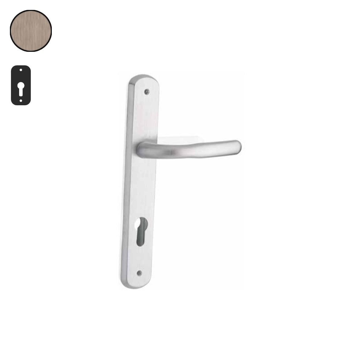 ZB - Maniglie Sea - Maniglia per porta interna - OGV - Ottone graffiato verniciato lucido / Placca 250x38 mm / Yale 85