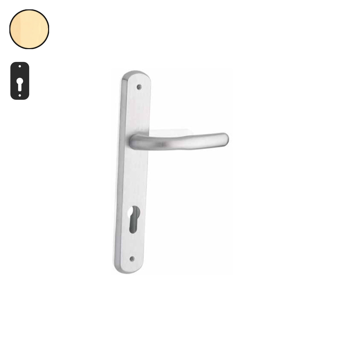 ZB - Maniglie Sea - Maniglia per porta interna - OTO - Ottonato / Placca 250x38 mm / Yale 85