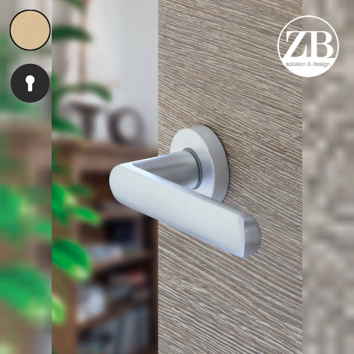ZB - Maniglie Silvy - Maniglia per porta interna - OSV - Ottone satinato verniciato / Tonda / Yale