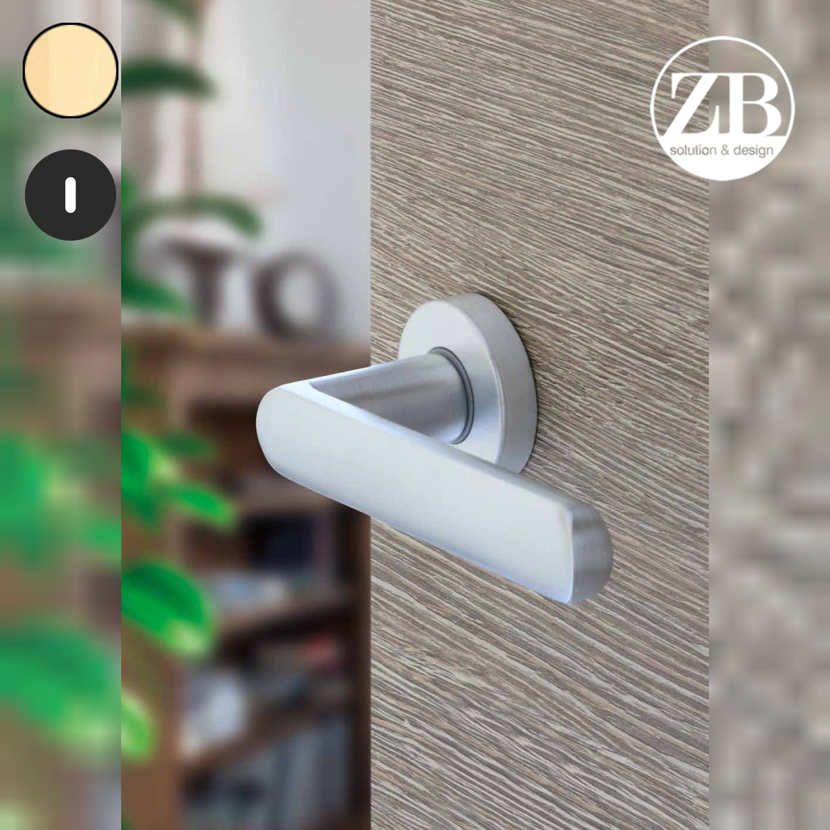 ZB - Maniglie Silvy - Maniglia per porta interna - OTO - Ottonato / Tonda / Patent