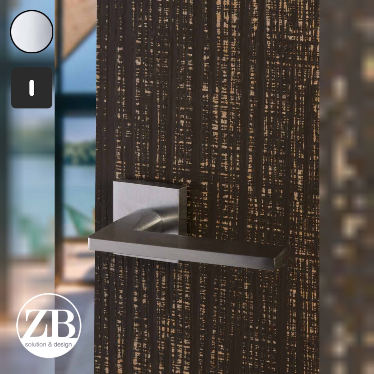 ZB - Maniglie Strip - Maniglia per porta interna - CRL - Cromo lucido / Quadra / Patent