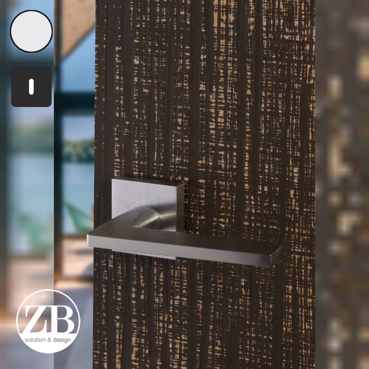 ZB - Maniglie Strip - Maniglia per porta interna - CRS - Cromo satinato / Quadra / Patent