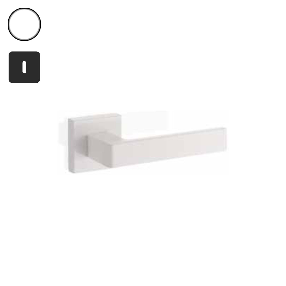 ZB - Maniglie Time - Maniglia per porta interna - BIA - Bianco / Quadra / Patent