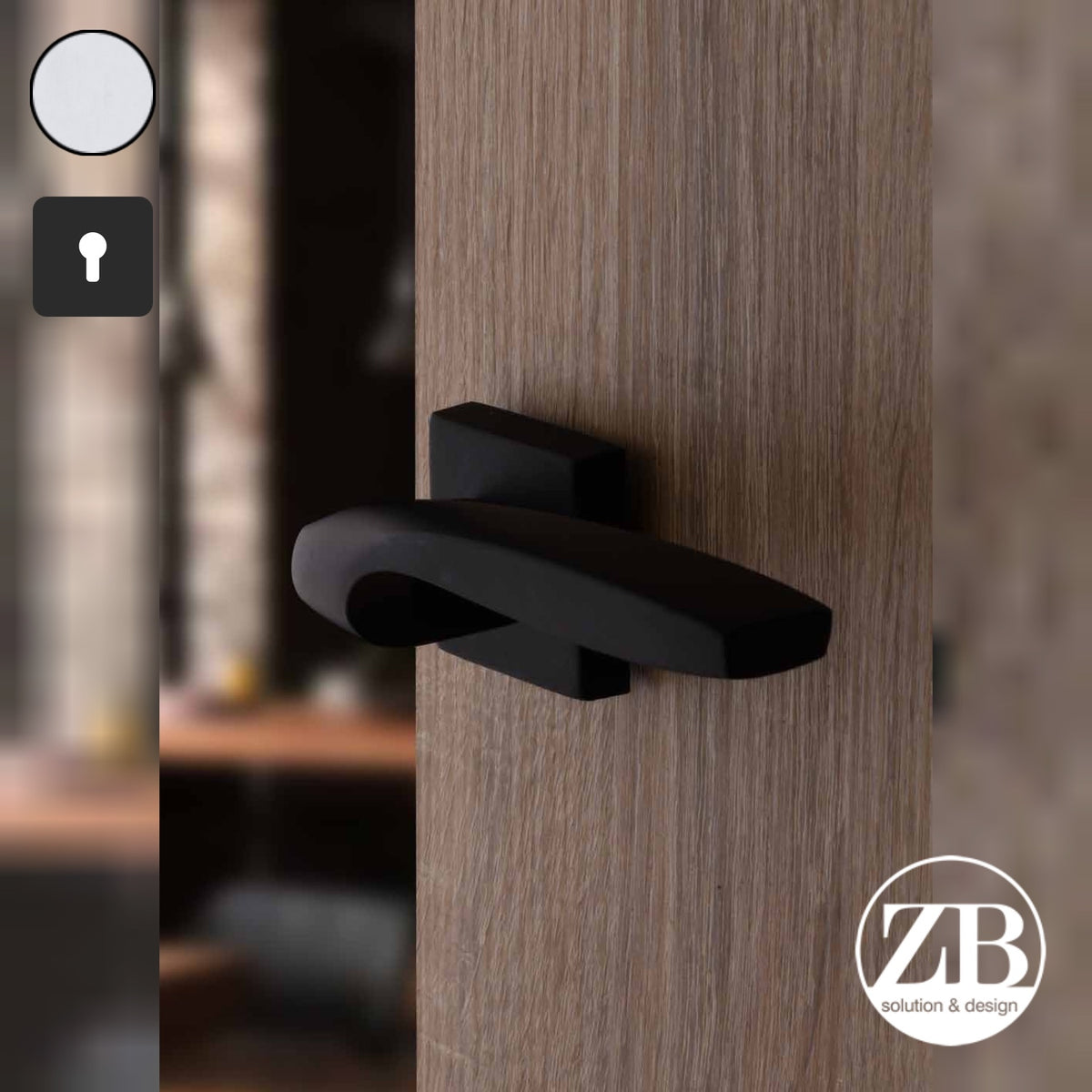 ZB - Maniglie Twist - Maniglia per porta interna - ARS - Argento F1 satinato / Quadra / Yale