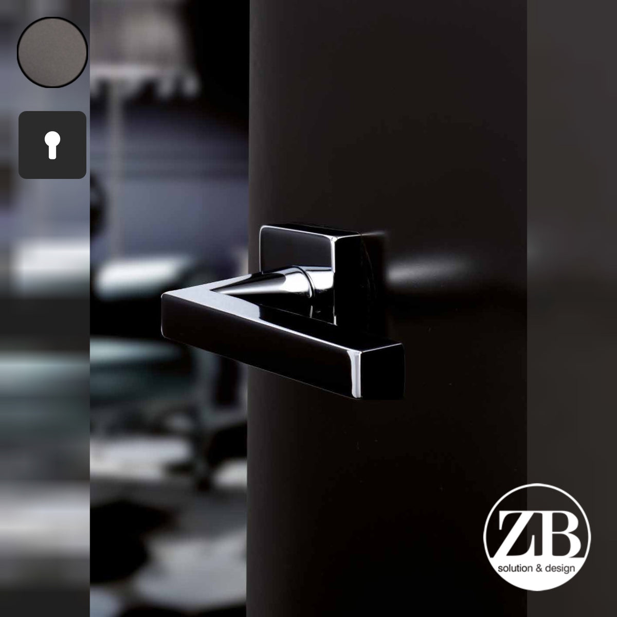 ZB - Maniglie Vanity Sky - Maniglia per porta interna - ANT - Antracite / Quadra / Yale
