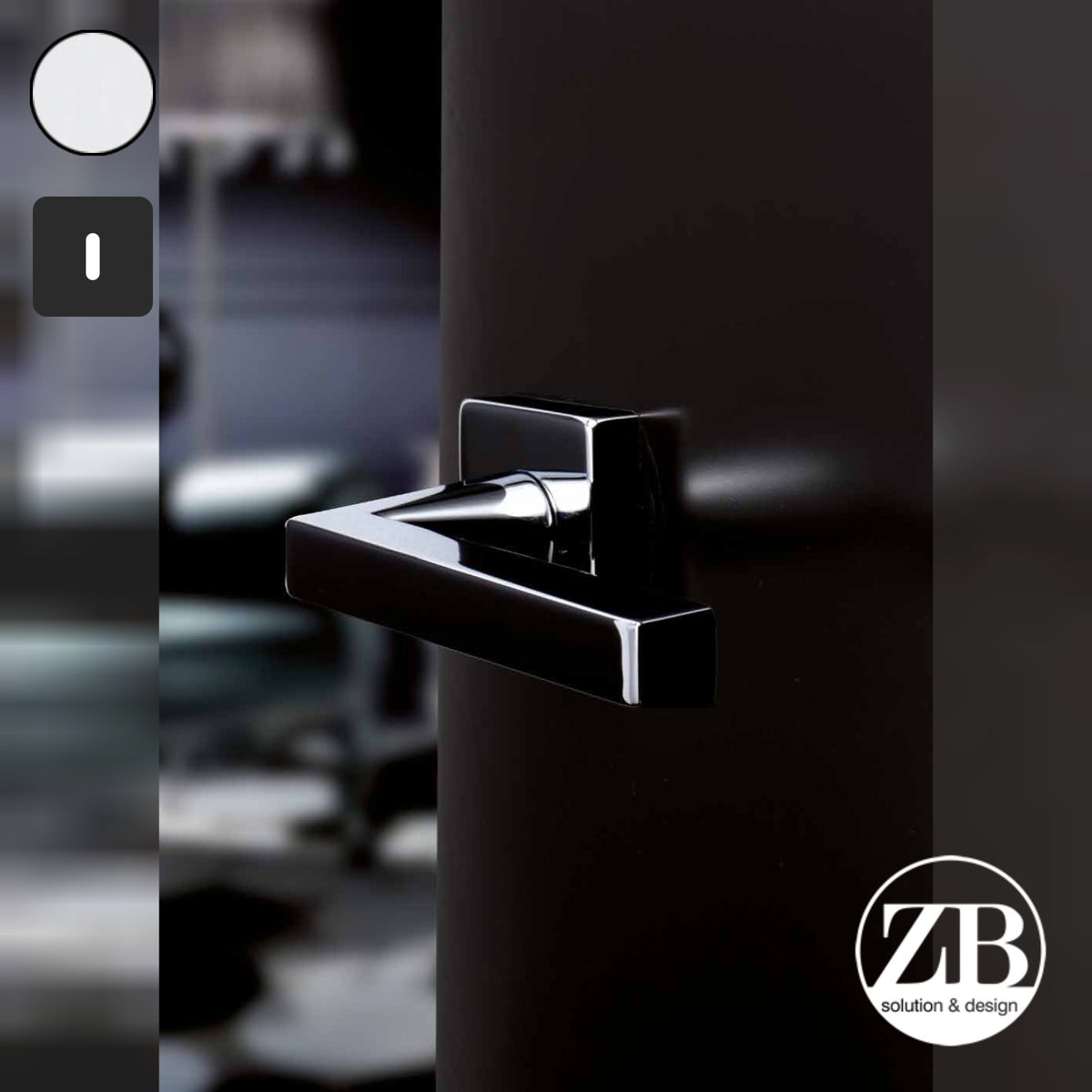 ZB - Maniglie Vanity Sky - Maniglia per porta interna - CRS - Cromo satinato / Quadra / Patent