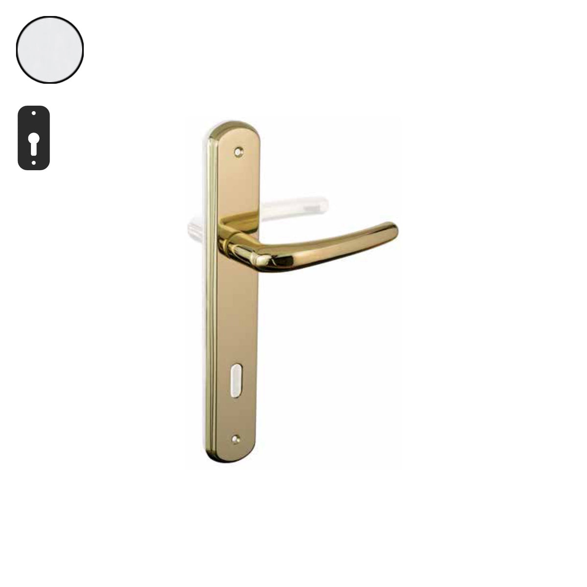 ZB - Maniglie Venixia - Maniglia per porta interna - CRS - Cromo satinato / Placca 250x40 mm / Yale 85