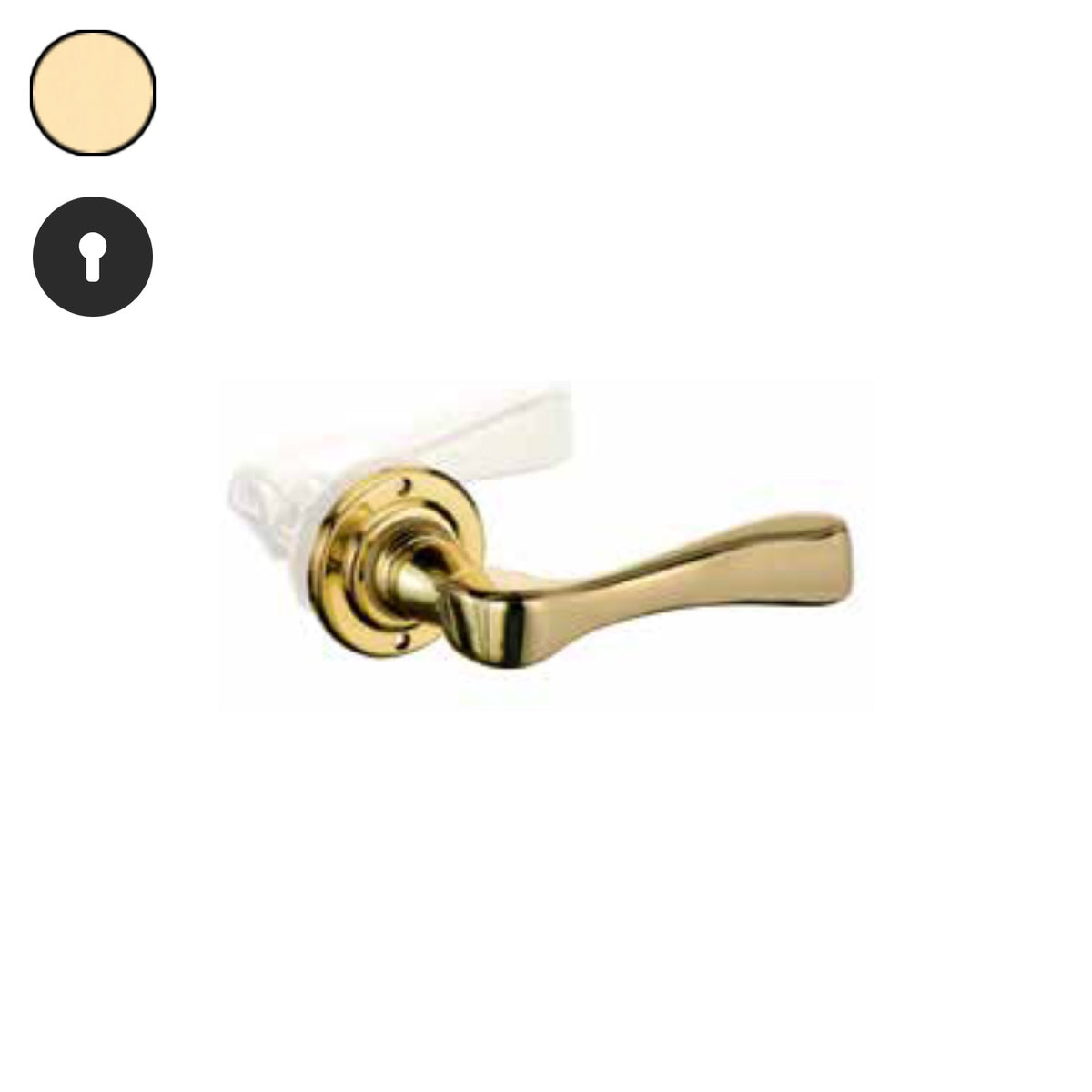 ZB - Maniglie ZB 360M - Maniglia per porta interna - OLV - Ottone lucido verniciato / Tonda / Yale