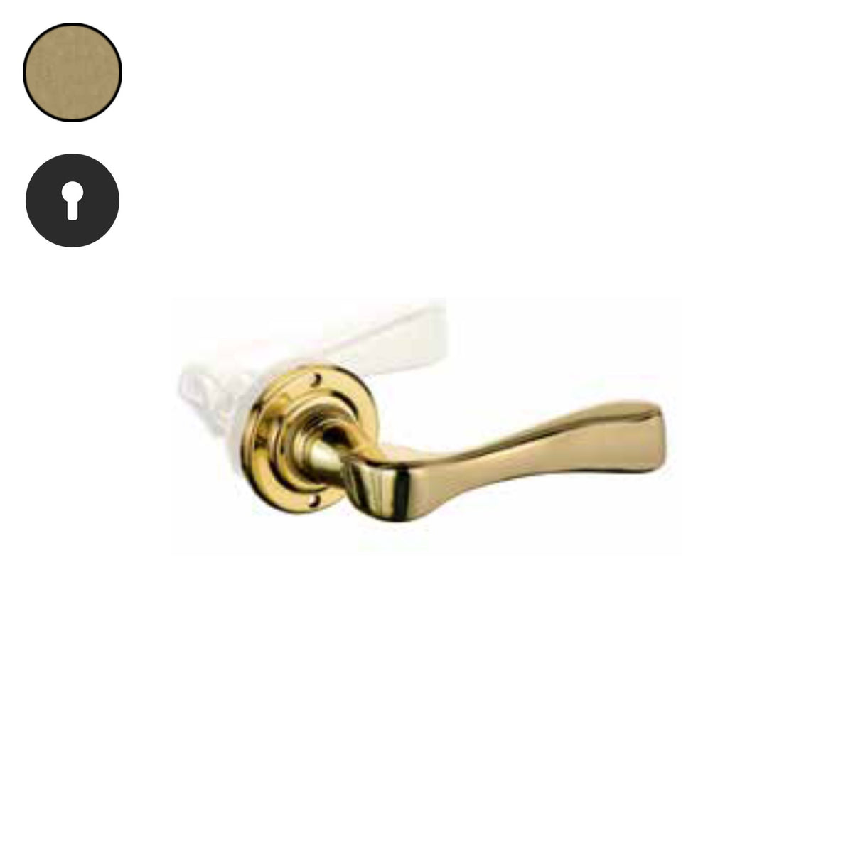 ZB - Maniglie ZB 360M - Maniglia per porta interna - OVO - Ottone vibrato opaco / Tonda / Yale
