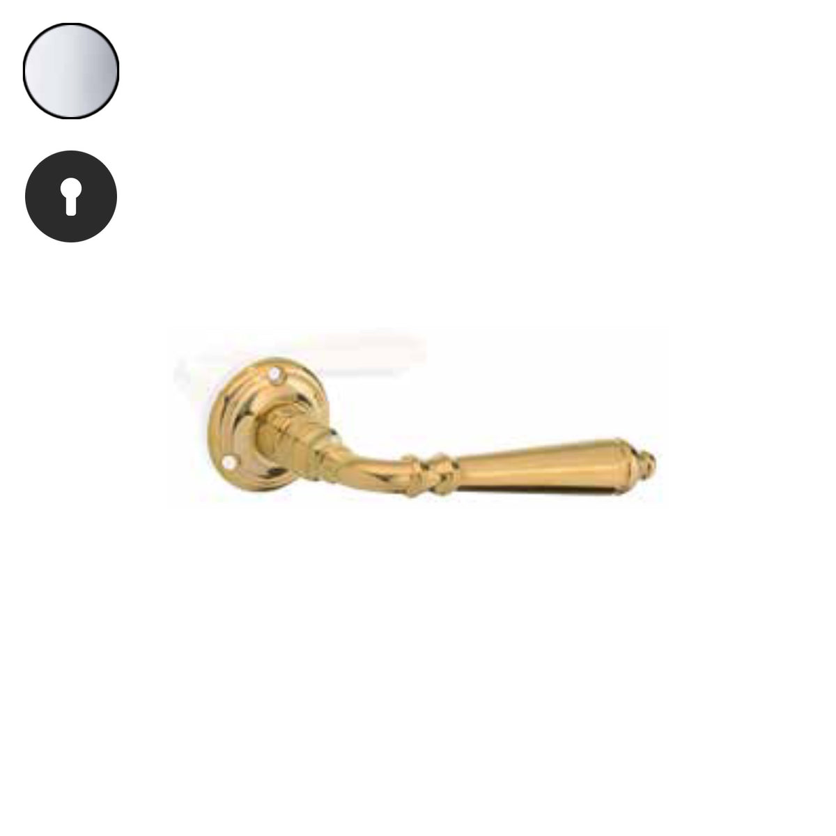 ZB - Maniglie ZB 520 - Maniglia per porta interna - CRL - Cromo lucido / Tonda / Yale