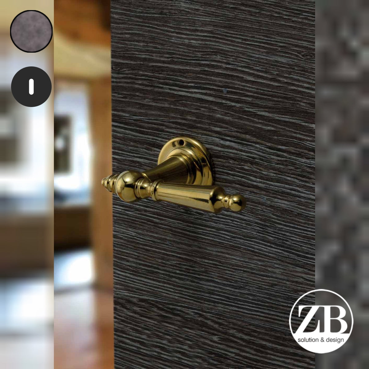 ZB - Maniglie ZB 560 - Maniglia per porta interna - OBO - Ottone bronzato opaco / Tonda / Patent